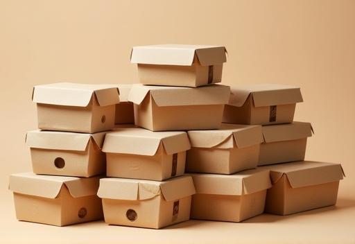 Neatly arranged packed meal boxes for an event