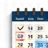 Icon representing booking confirmation on a calendar